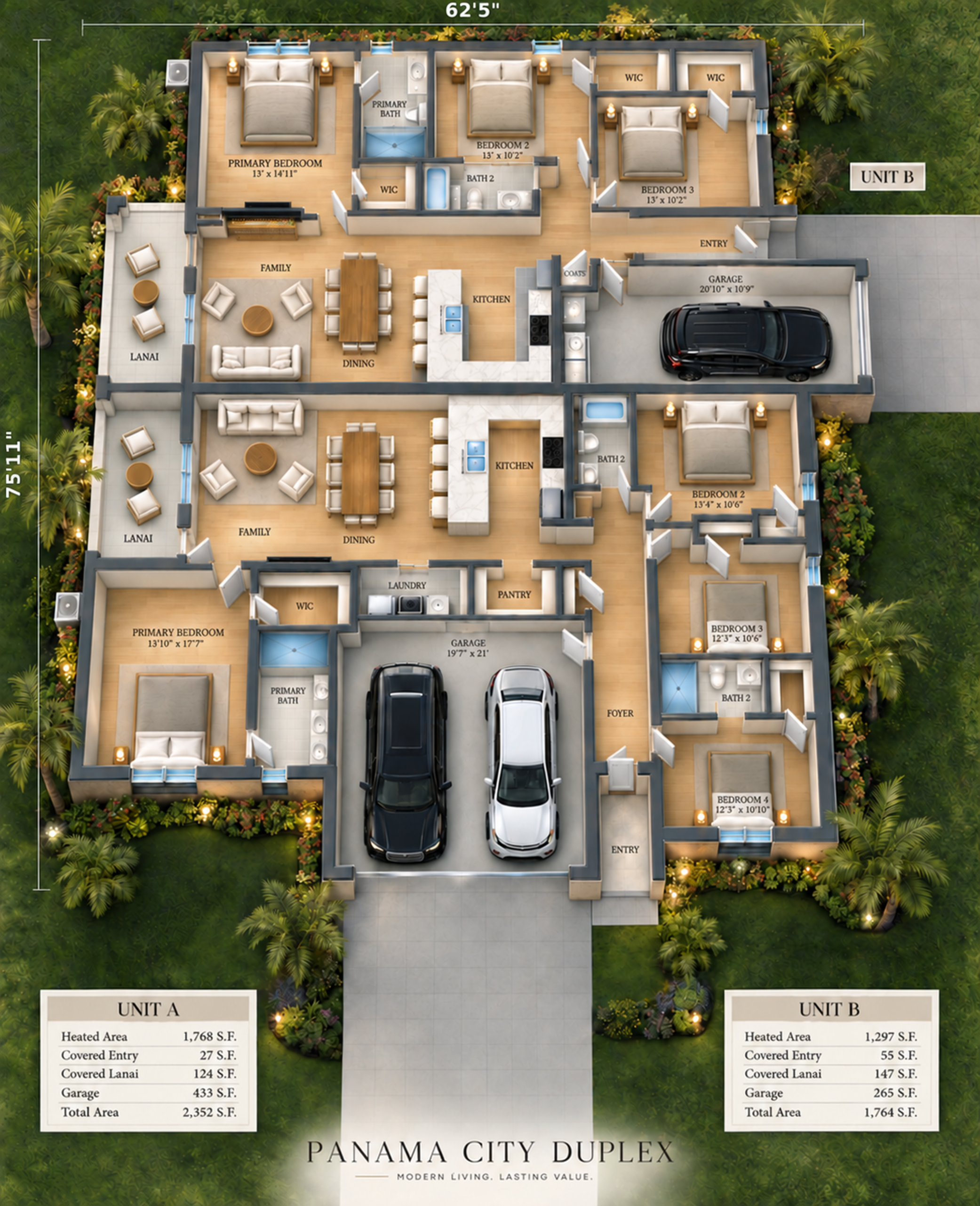Panama City 3D floor plan