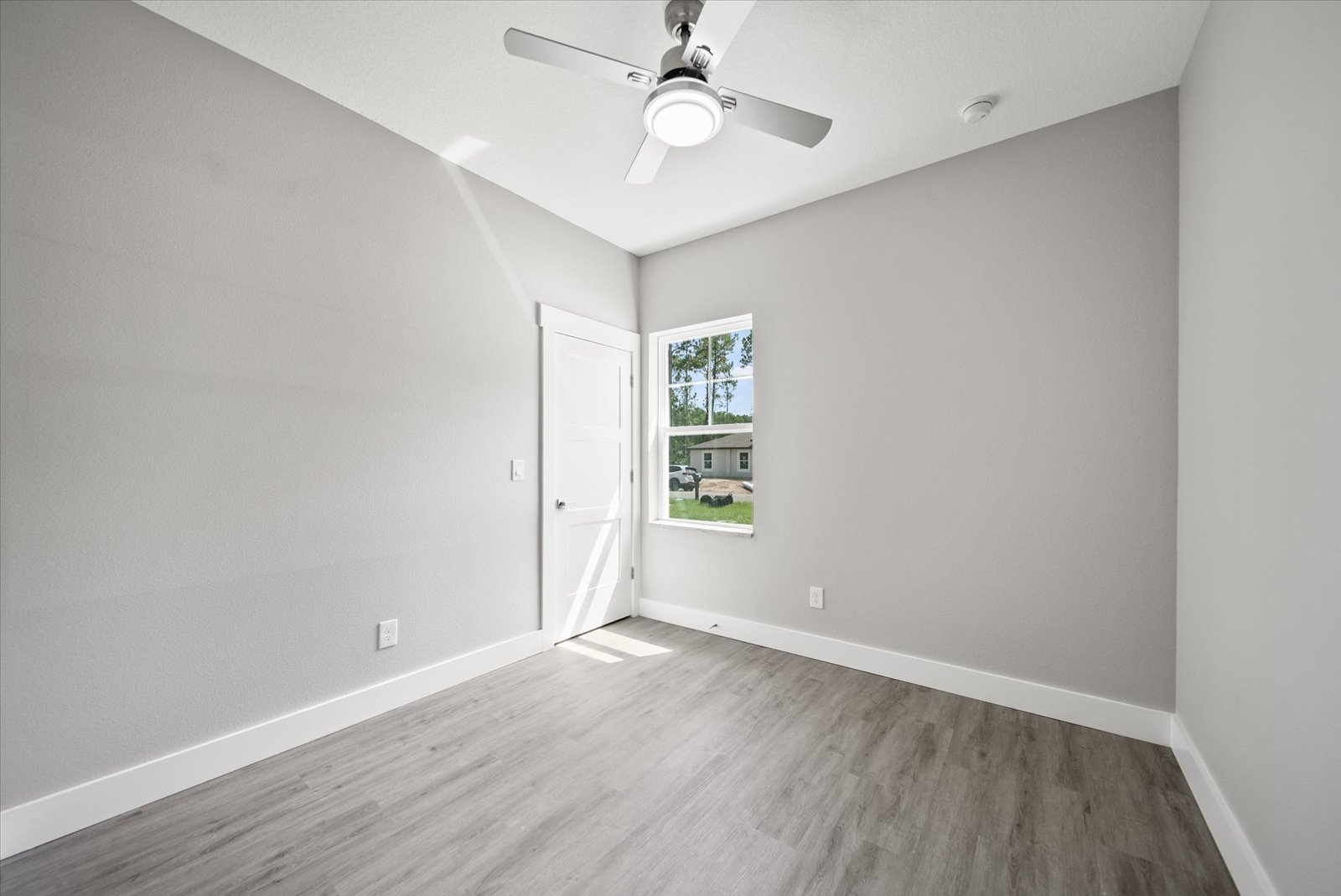 Bedroom with garden-facing window