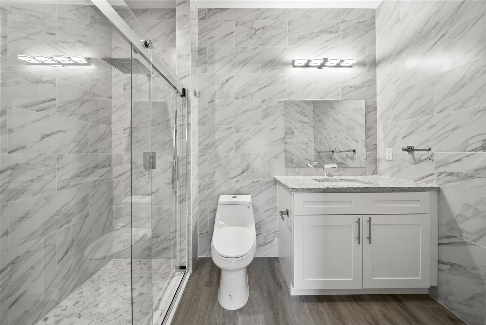 Bathroom with walk-in shower