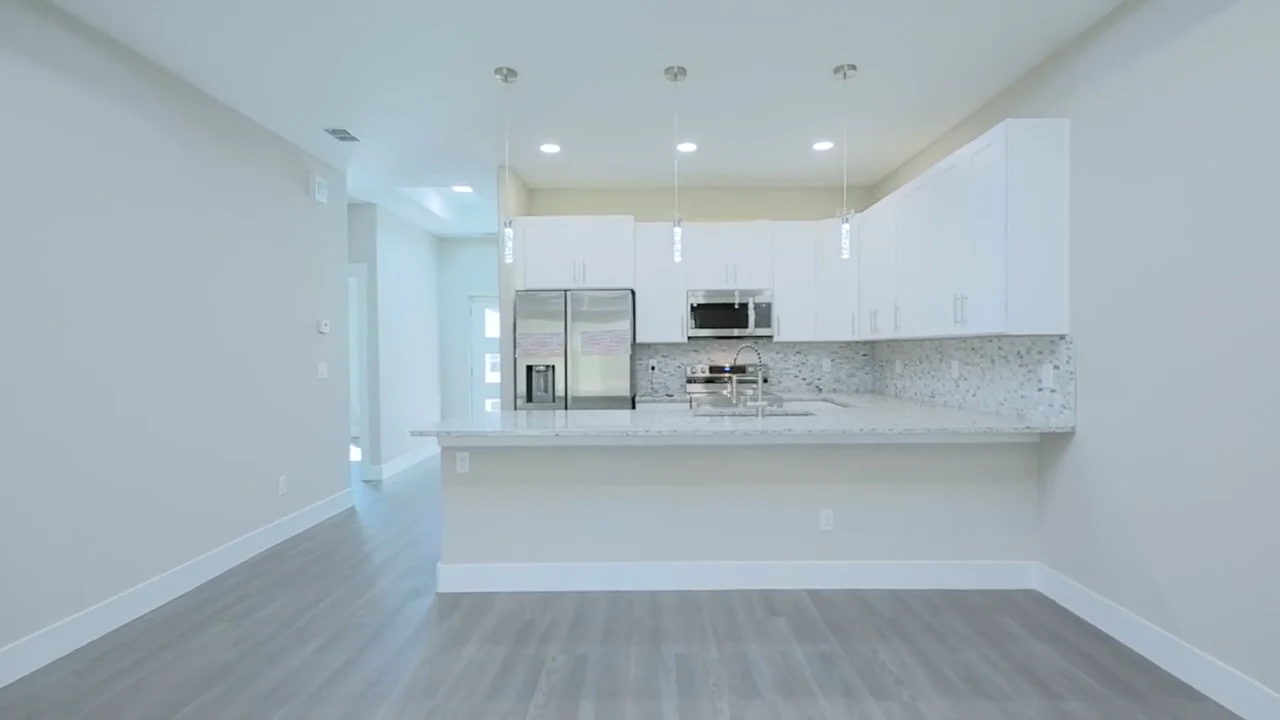 Finished kitchen and cabinetry in a completed FBB home